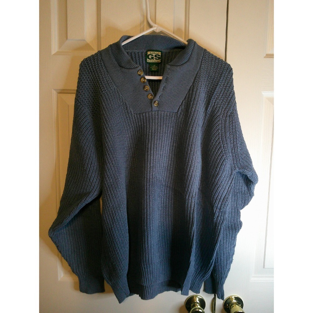 Guide Series Pullover‎ Sweater Knit Collared Button Neck Mens LT